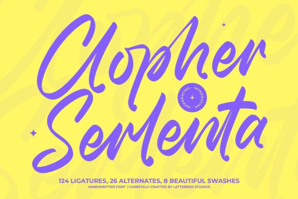 Clopher Serlenta: A Luxury Script Font for Makers