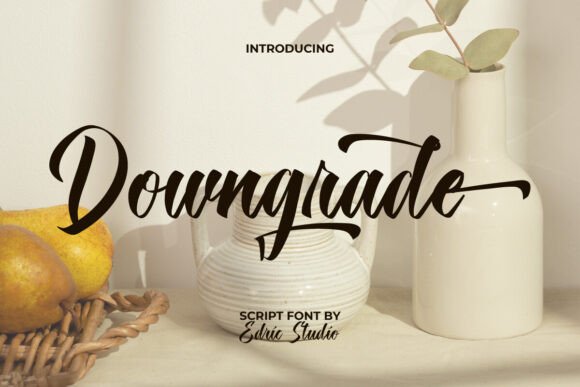 Downgrade Font: A Brush Typeface for Handmade Brands