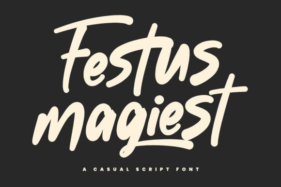 Festus Magiest: The Bold Script Font for Handmade Brands