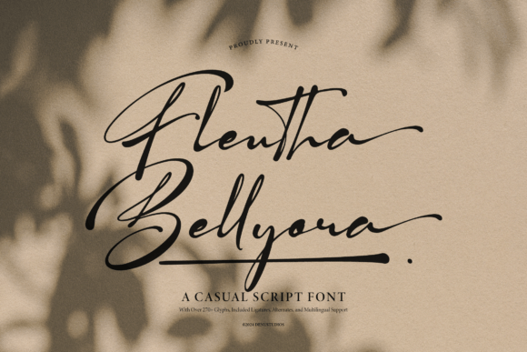 Flentha Bellyora: A Script Font for Editorial Charm