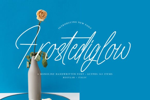 Frosted Glow: A Modern Script Font for Small Business Branding