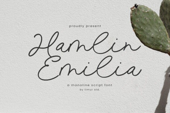 Hamlin Emilia: A Modern Script Font for Handmade Brands