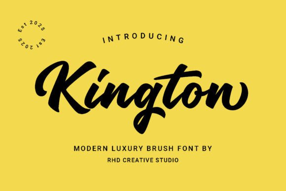 Kington: A Bold Script Typeface for Modern Editorial Design