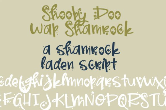 Shooby Doo Wap Shamrock: A Whimsical Script Font for Web Design