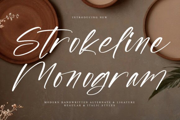 Strokeline Monogram: A Modern Script Font for Makers